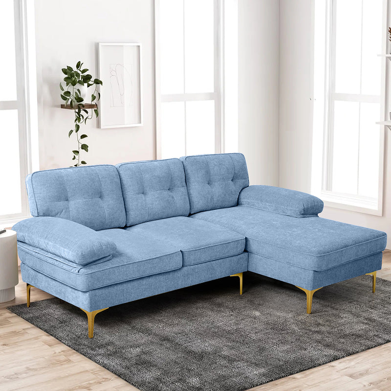 MEROUS Ecksofa, Sofa mit Schlaffunktion, Sofa 3 Sitzer in L Form, Couch Wohnzimmer Polstermöbel