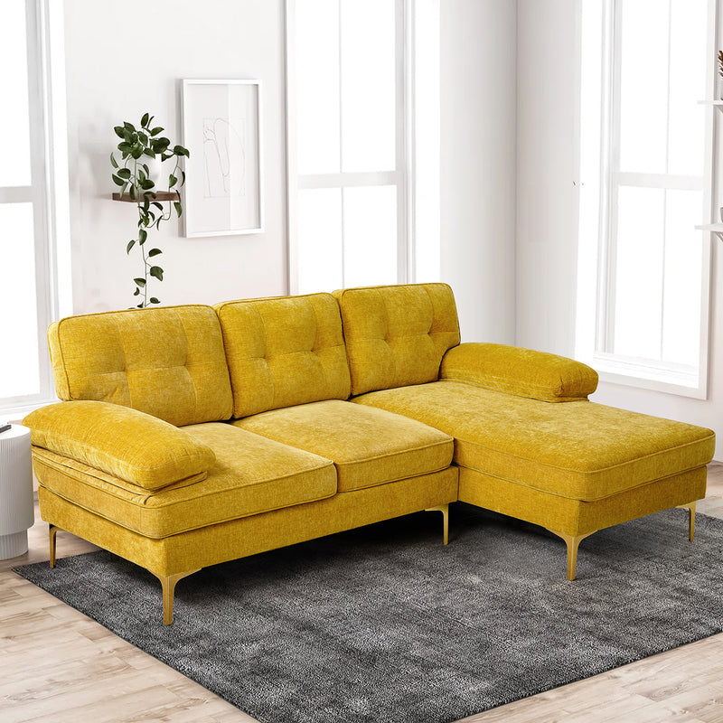 MEROUS Ecksofa, Sofa mit Schlaffunktion, Sofa 3 Sitzer in L Form, Couch Wohnzimmer Polstermöbel