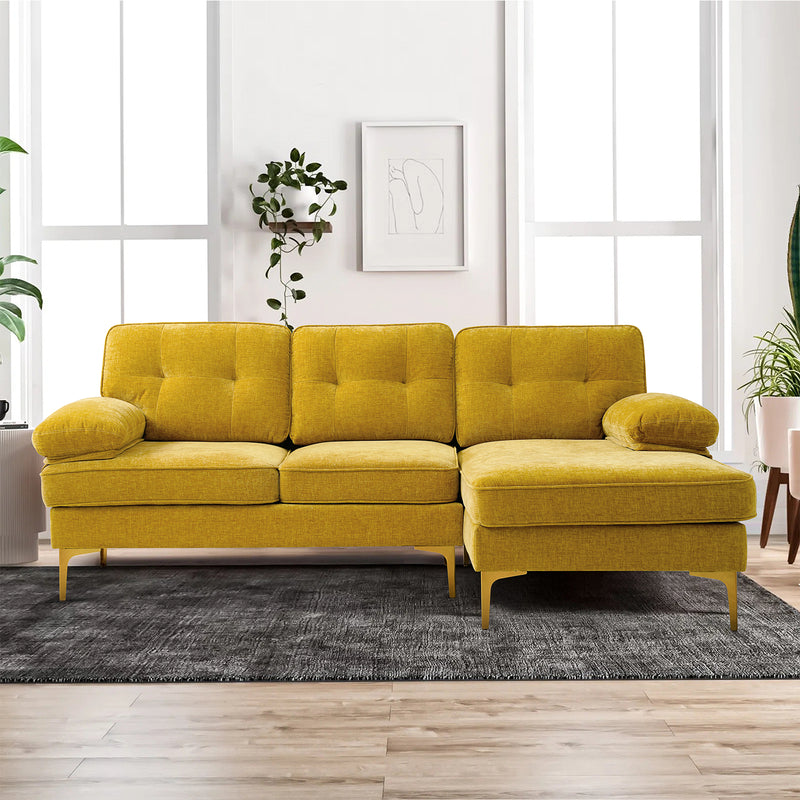 MEROUS Ecksofa, Sofa mit Schlaffunktion, Sofa 3 Sitzer in L Form, Couch Wohnzimmer Polstermöbel